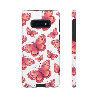 Coral Butterfly Samsung Galaxy Case – Slim, Protective Design with Bold Watercolor Print