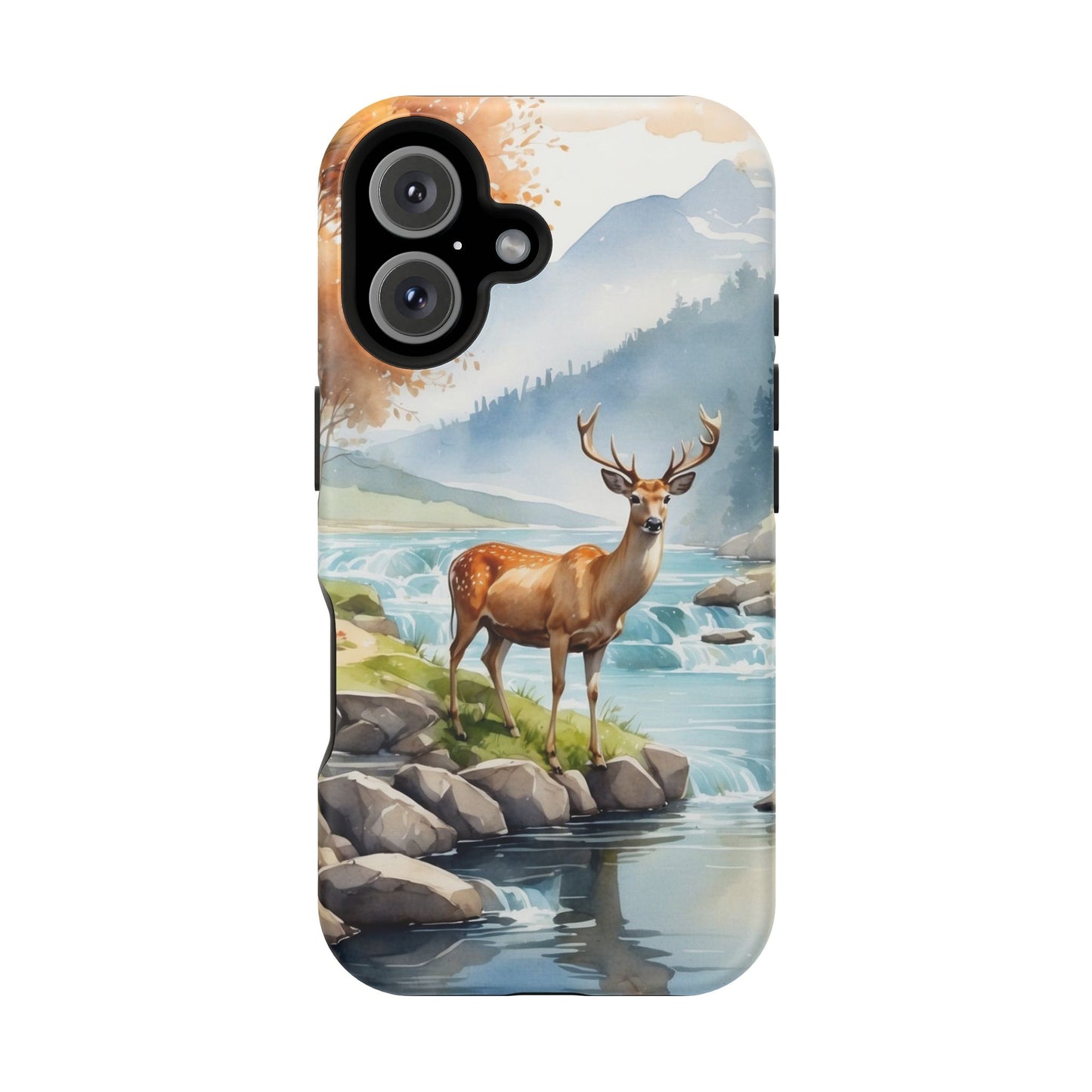 MagSafe-Compatible iPhone Case – Serene Valley Stag