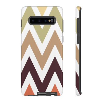 Earthy Chevron Samsung Galaxy Case – Boho-Inspired Design with Dual-Layer Protection