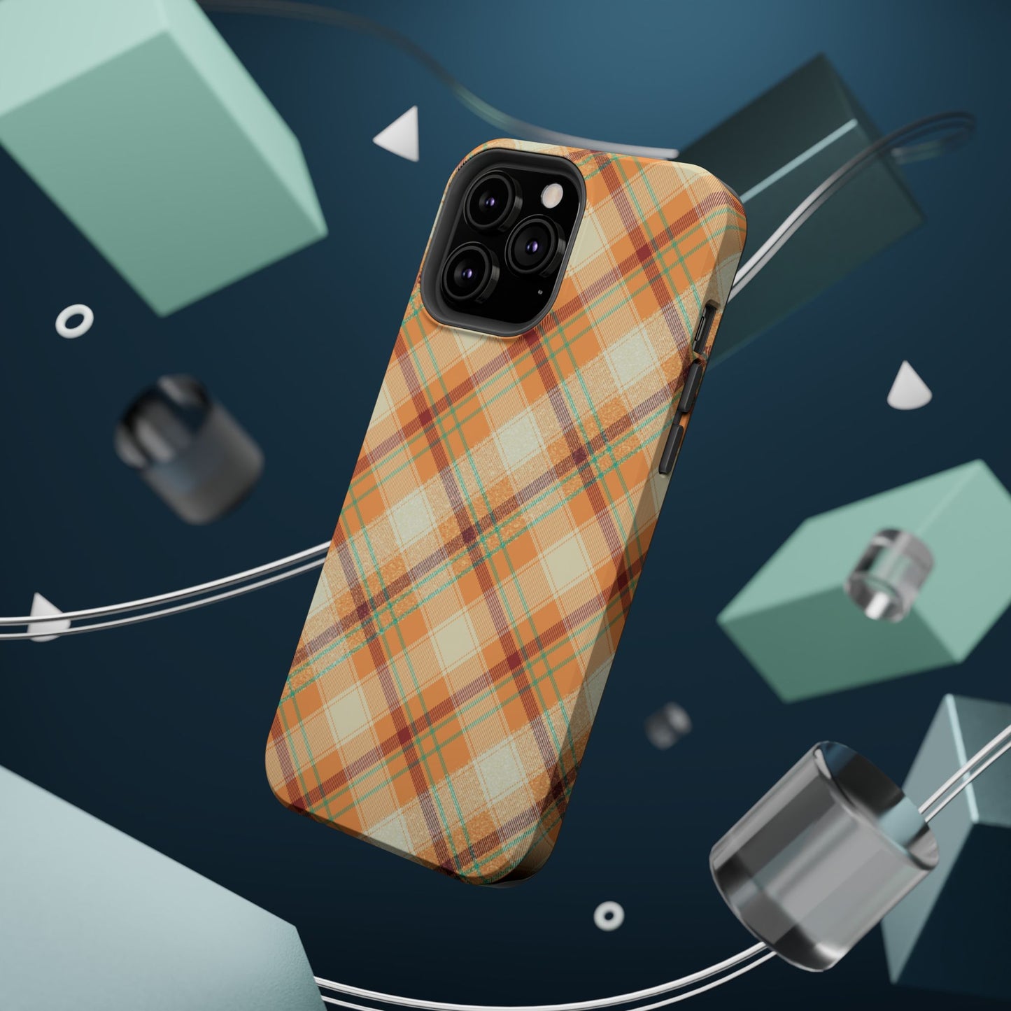 MagSafe Case - Warm Autumn Plaid Design