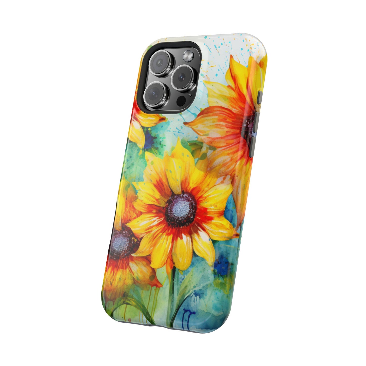 Watercolor Sunflower Splash - MagSafe iPhone Series Case