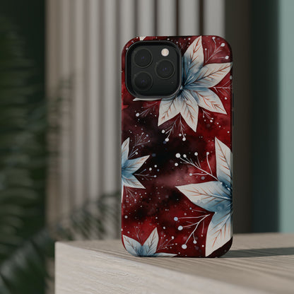 Winter Bloom Poinsettia – MagSafe iPhone Case