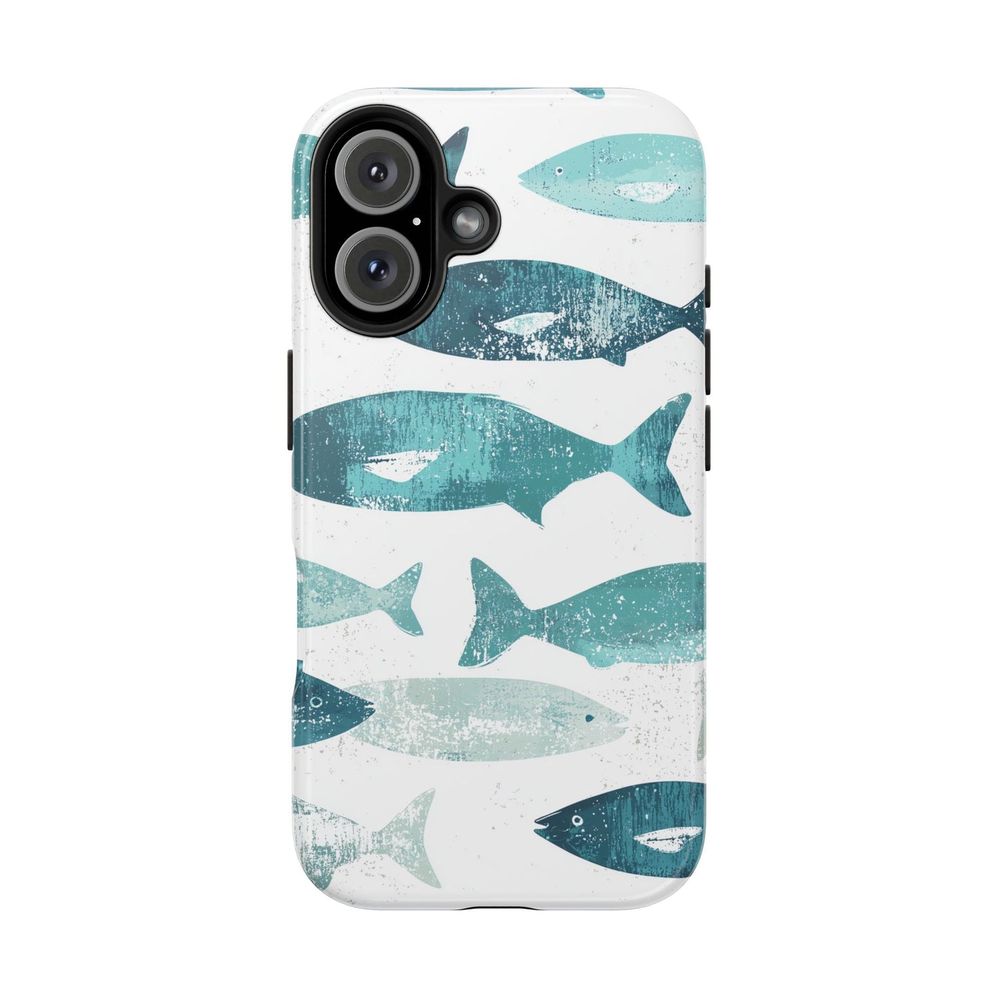 Vintage Blue Fish Print - iPhone Series Case