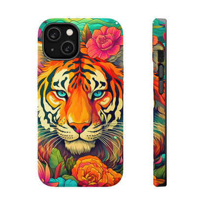 Fierce Rainbow Tiger Art - MagSafe iPhone Case