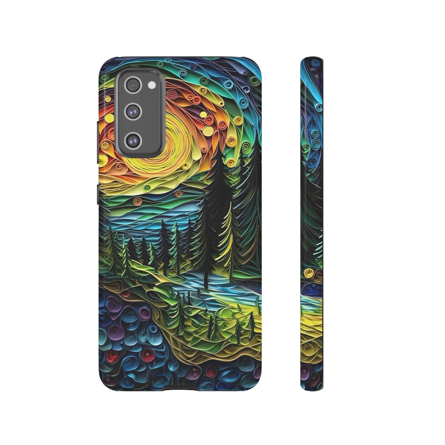 Radiant Forest Sunset Samsung Galaxy Case – Artistic Landscape Design