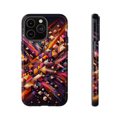 Vibrant Geometric Case | Futuristic Cosmic Art