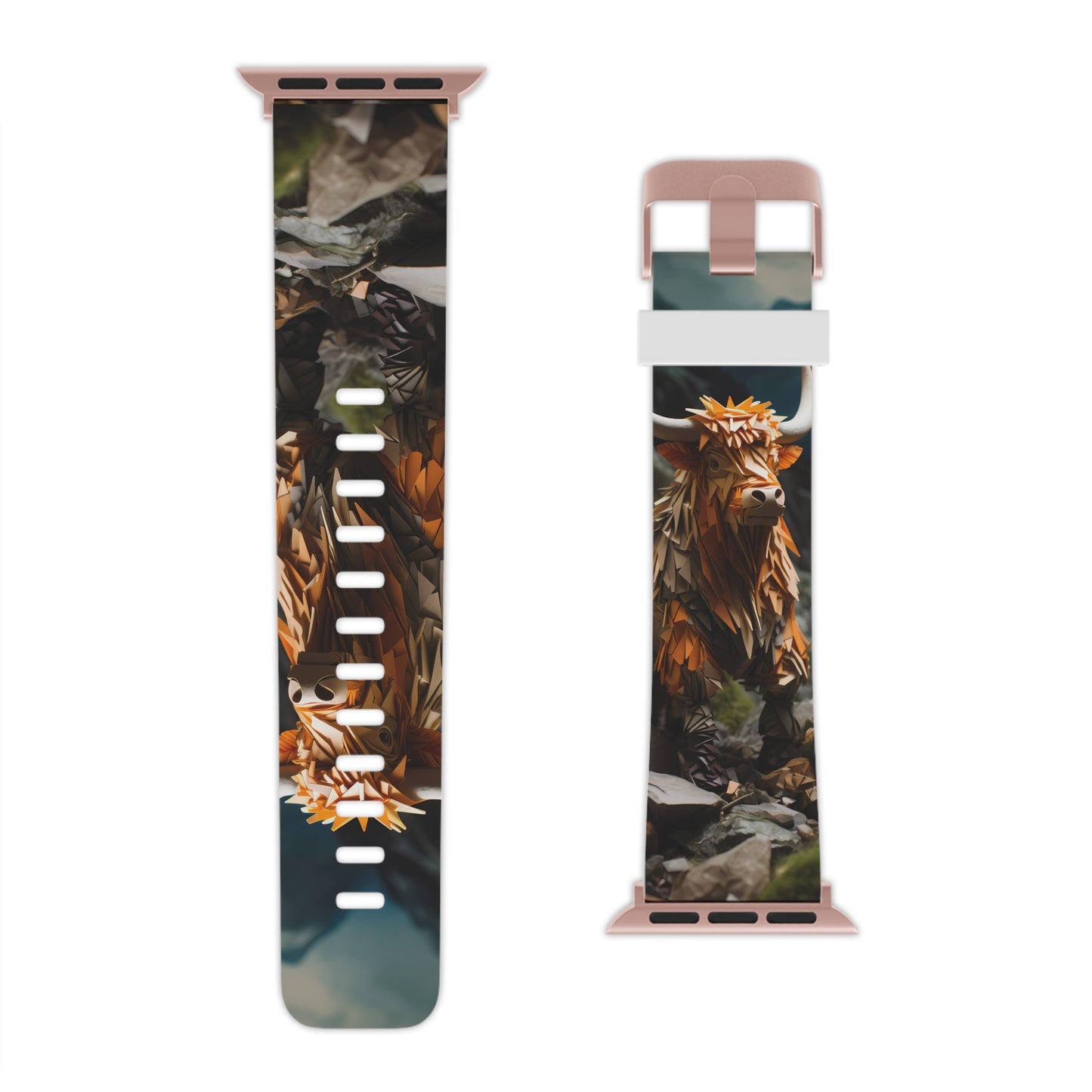 Moos & Blooms Highland Cow Apple Watch Band