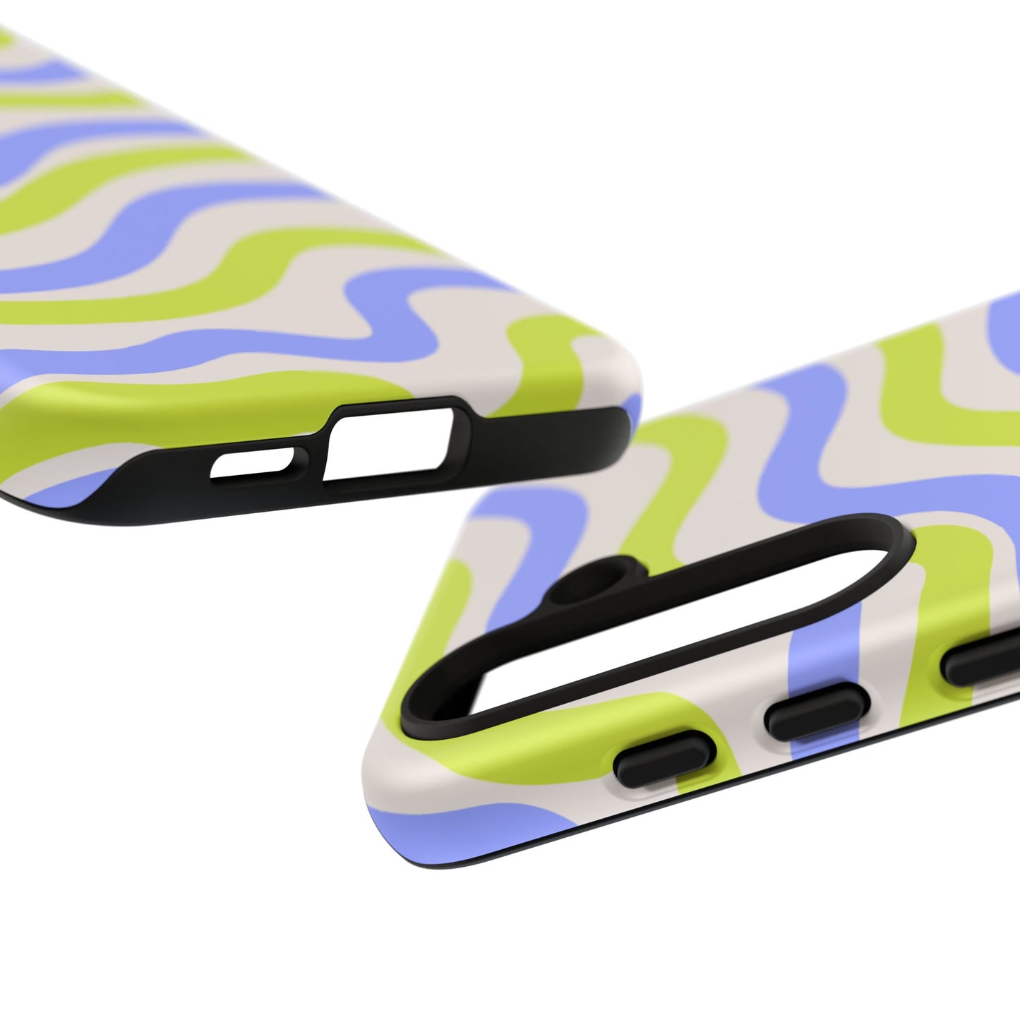 Neon Wave Samsung Galaxy Case – Bold Dual-Layer Protection with 70s-Inspired Vibe