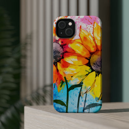 Bold Watercolor Sunflowers - MagSafe iPhone Series Case