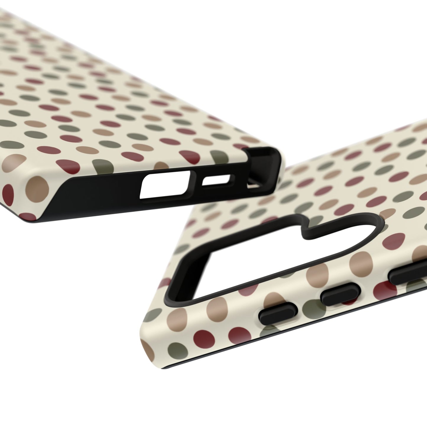 Festive Red & Green Polka Dots on Cream – Samsung Galaxy Case