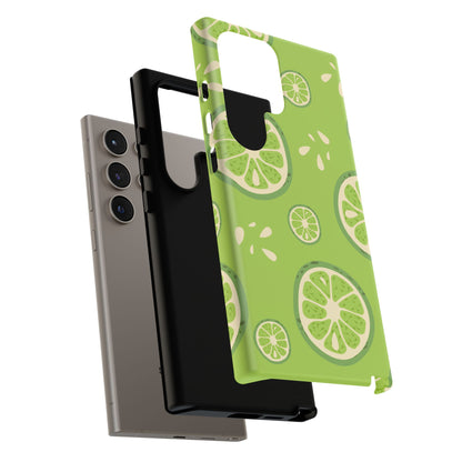 Zesty Lime Splash Tough Samsung Galaxy Case – Fresh Citrus Design, Dual-Layer Protection