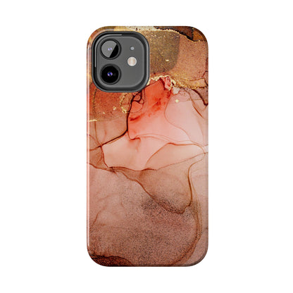 Ruby Red Marble Samsung Galaxy Case - Elegant Red Marble with Gold Accents