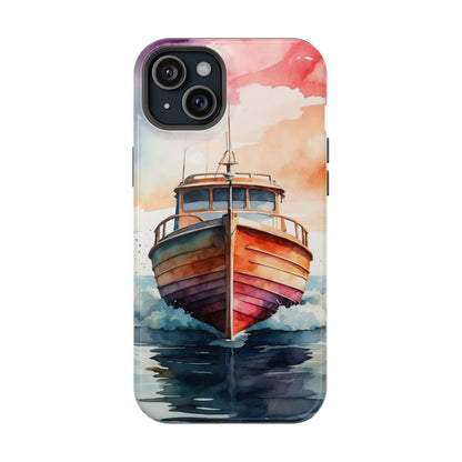 Sunset Sail Watercolor Boat –  MagSafe iPhone Series Case