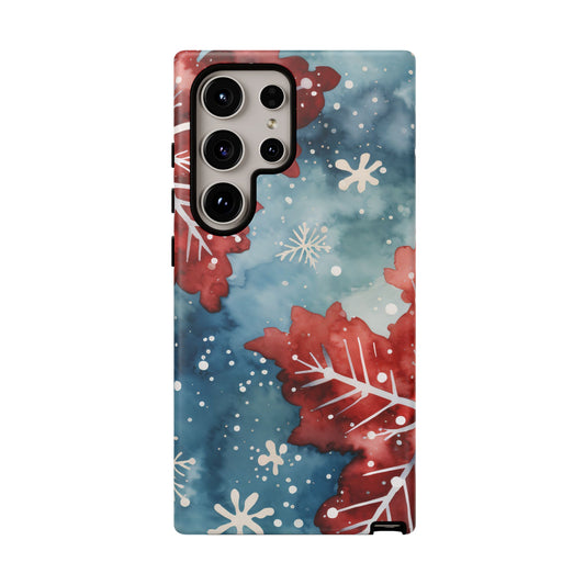 Crimson Snowflake Charm – Samsung Galaxy Case