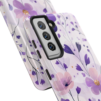 Purple Floral Bliss Samsung Galax Case – Delicate Blossom Design