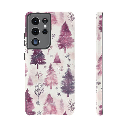 Winter Wonderland Purple Christmas Trees –Samsung Galaxy Series Case