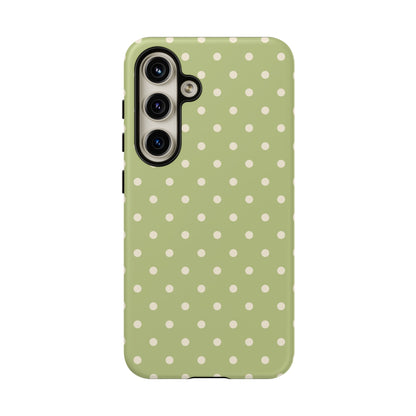 Sage Green Polka Dots – Samsung Galaxy Case