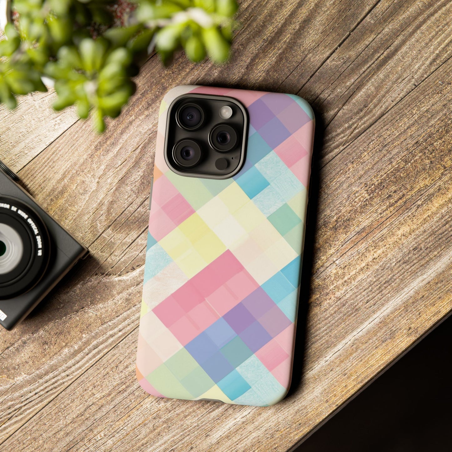 Spring Sonata Pastel Plaid Case