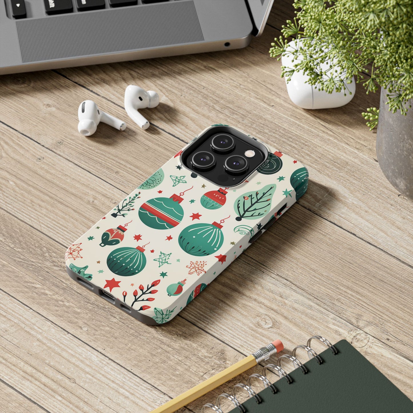 Vintage Christmas Ornaments Pattern – iPhone Series Case