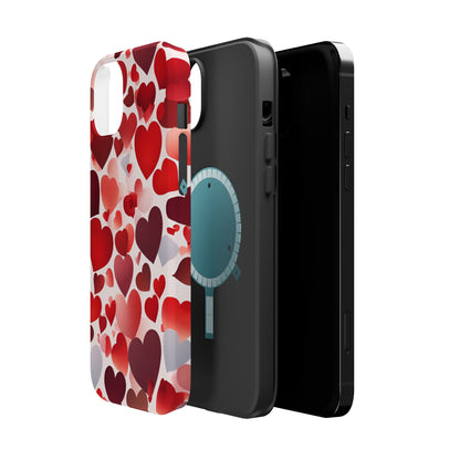 MagSafe Case: Romantic Red Heart Gradient Case