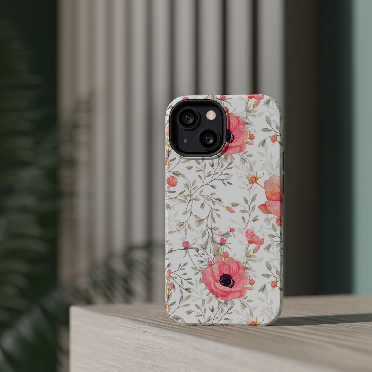 Pink Floral Watercolor MagSafe iPhone Case – Elegant Blossom Design with Magnetic Compatibility