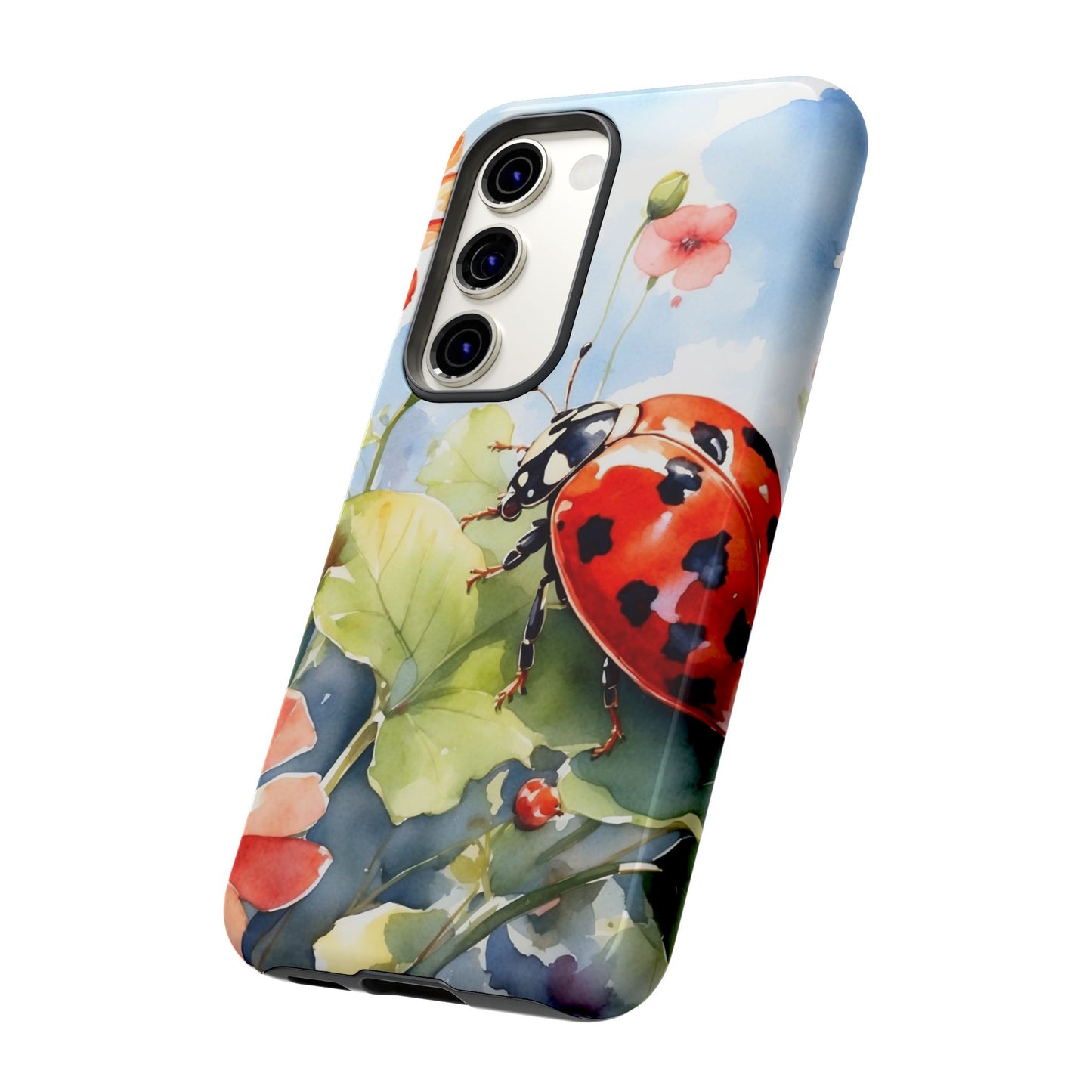 Watercolor Ladybug & Poppy Fields - Samsung Galaxy Case