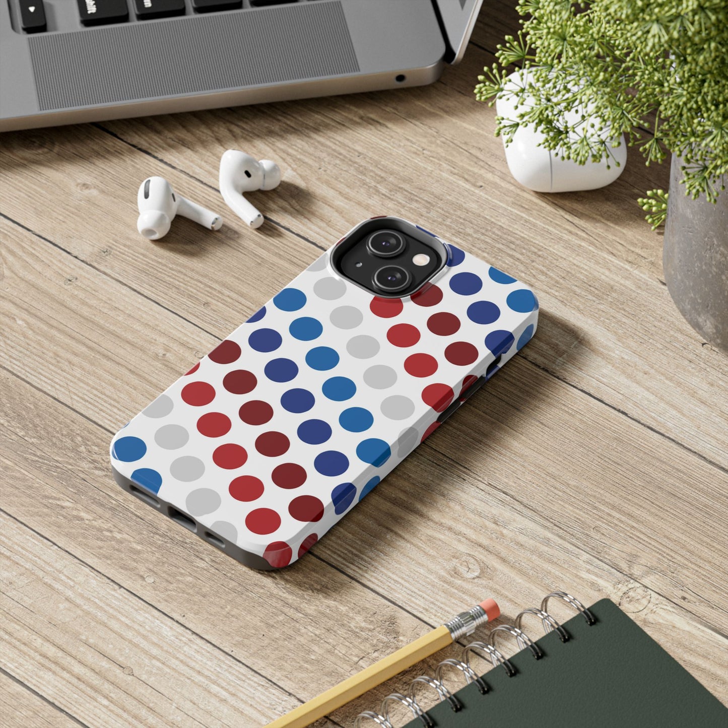 Patriotic Polka Dots - iPhone Case