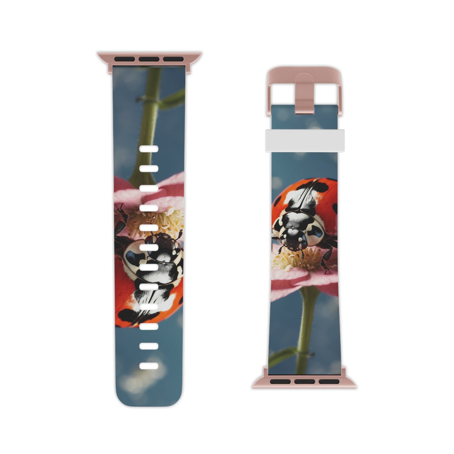 Floral Ladybug Delight Apple Watch Band