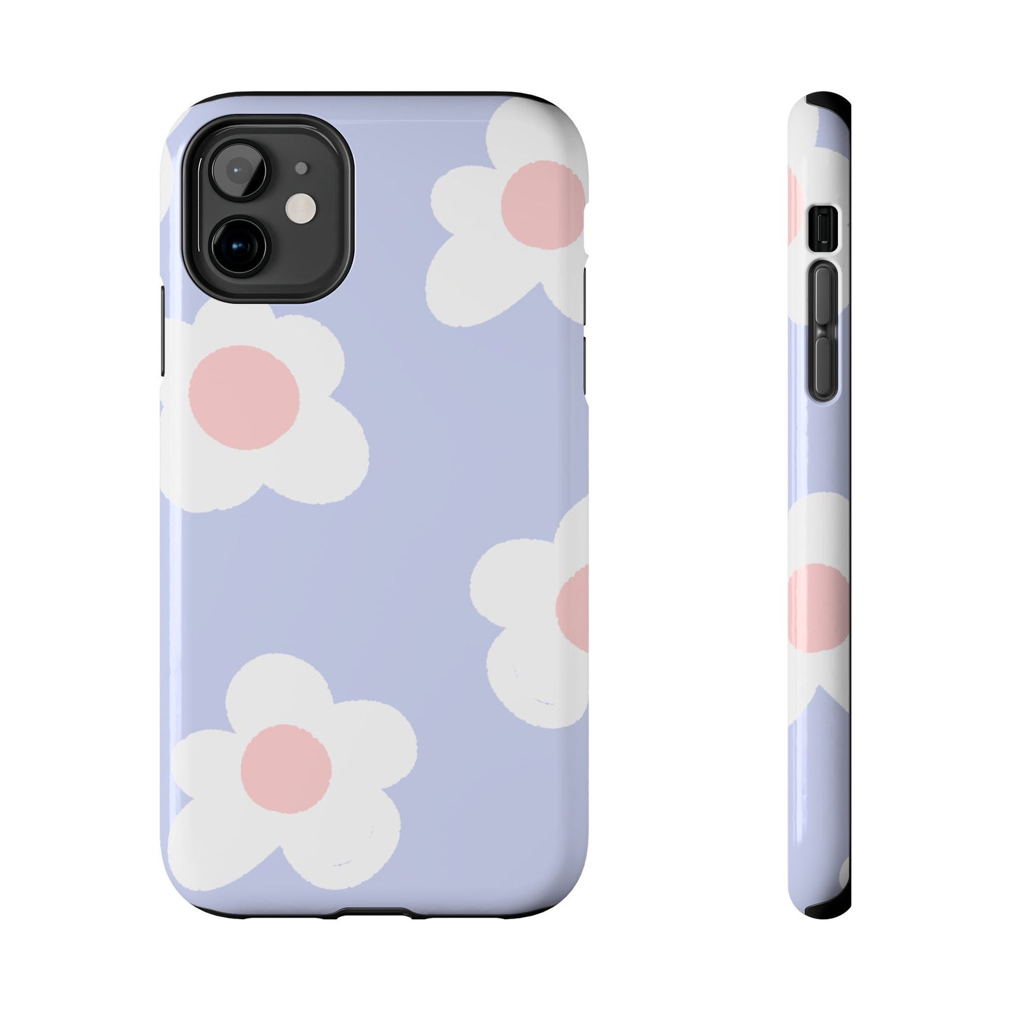 Retro Daisy Pastel Tough iPhone Case – Durable Design with Soft Matte Finish