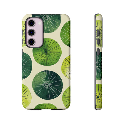 Watercolor Lily Pads Samsung Galaxy Case – Shockproof, Matte Finish, Dual-Layer Protection