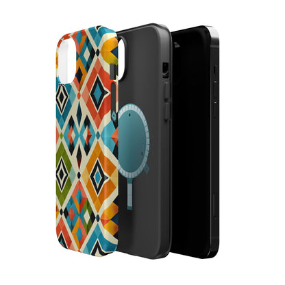 Harlequin Geometric MagSafe iPhone Case - Vibrant Abstract Protective Cover