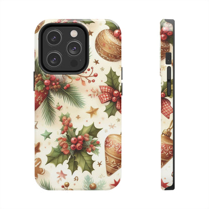 Classic Christmas Stocking & Ornaments Pattern – iPhone Series Case