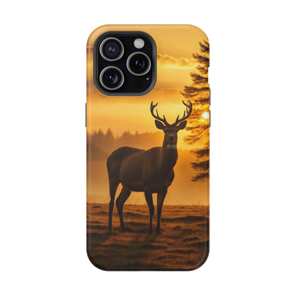 Sunset Majesty: Regal Stag – MagSafe iPhone Case