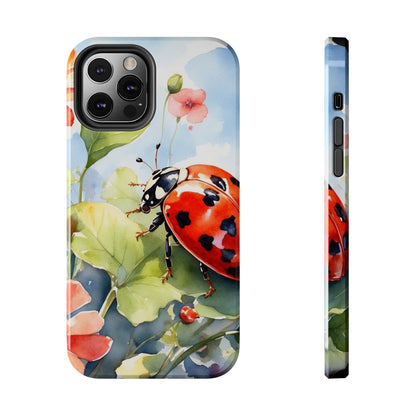 Watercolor Ladybug & Poppy Fields - iPhone Series Case