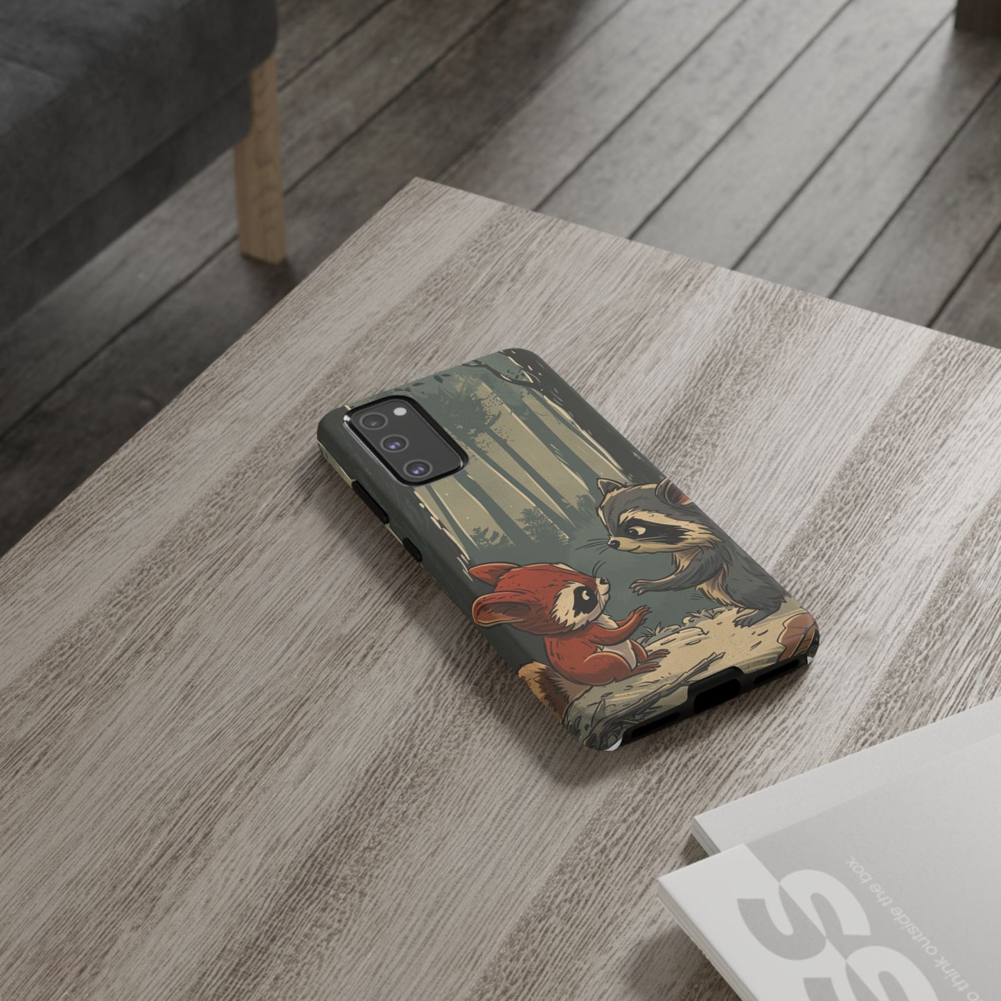 Whimsical Woodland Raccoons Phone Case