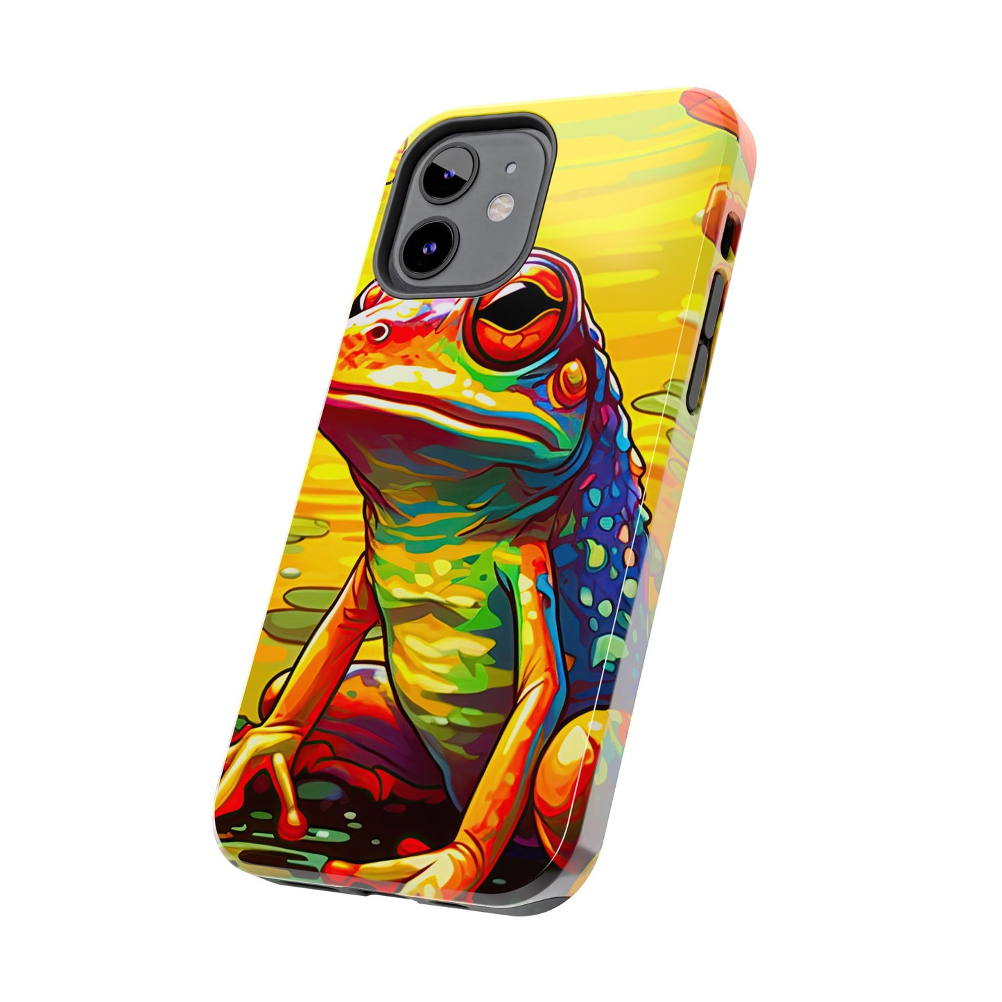 Vibrant Rainbow Frog Design – iPhone Series Case