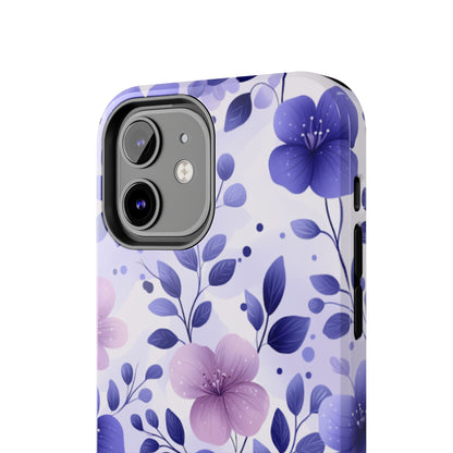 Purple Floral iPhone Case – Durable Protection with Elegant Flower Design - BOGO Cases