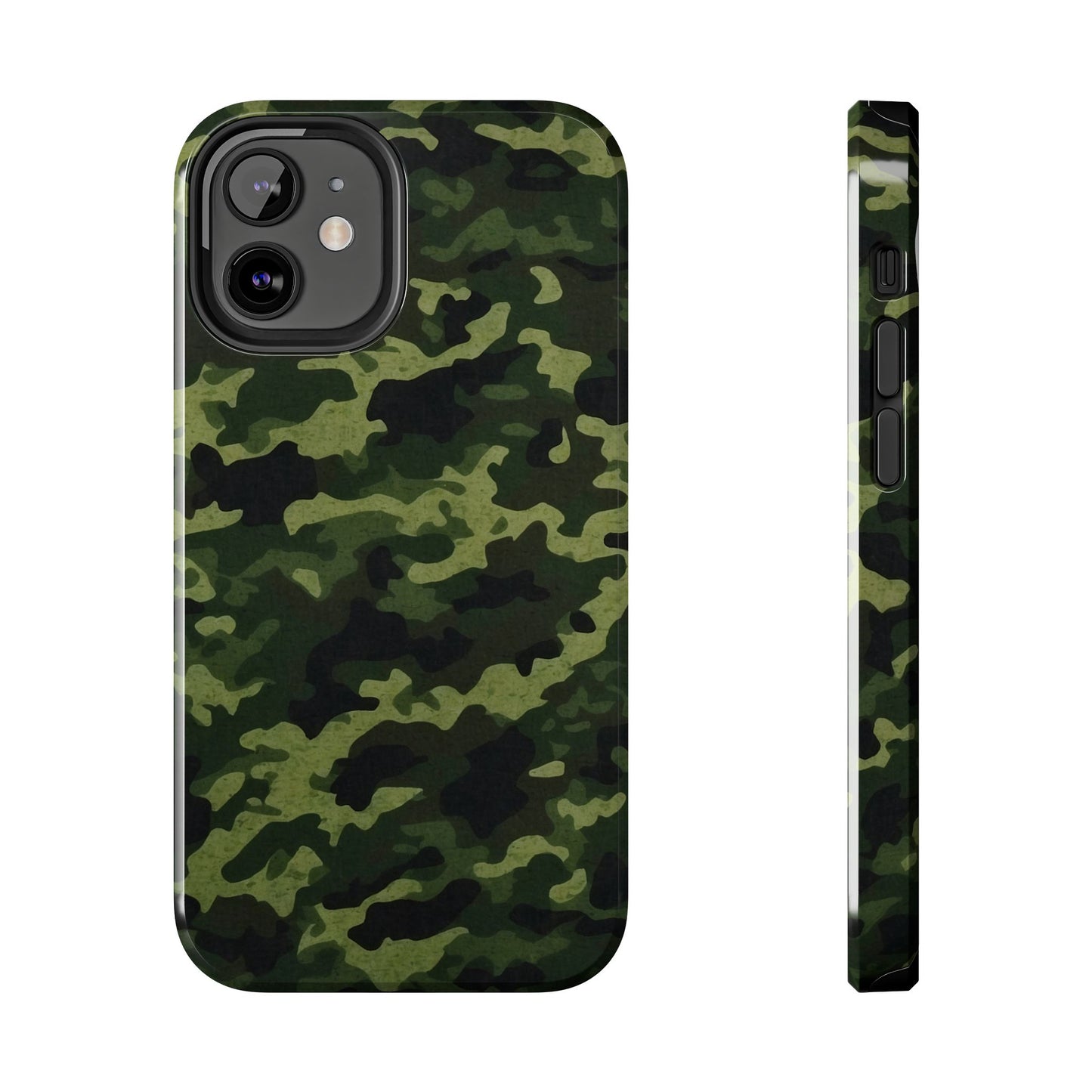 Dark Green Camouflage – iPhone Case, Rugged and Slim Design