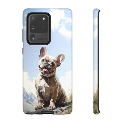 Frenchie iPhone Samsung Galaxy Phone Case! French Bull Dog Standing Proudly. Extremely Tough & Durable With Dual Layer Protection.