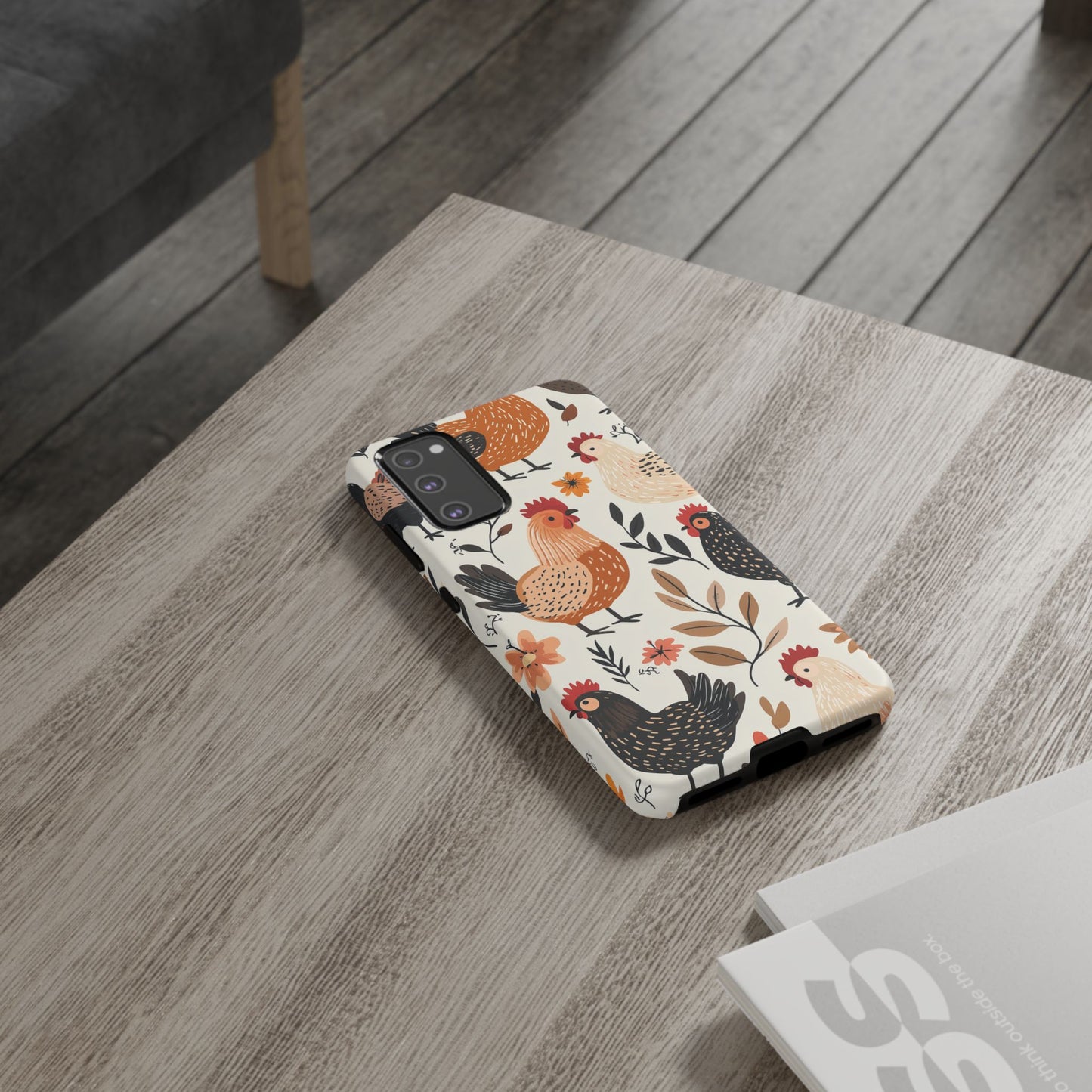 Samsung Galaxy Case: Cluckin' Vintage – Chickens & Leaves