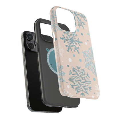 Winter Snowflakes MagSafe iPhone Case – Shockproof, Smooth Matte Finish, Dual-Layer Protection