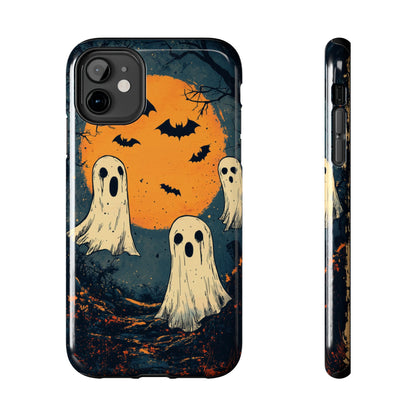 Haunted Ghosts & Full Moon iPhone Case – Spooky Halloween Design