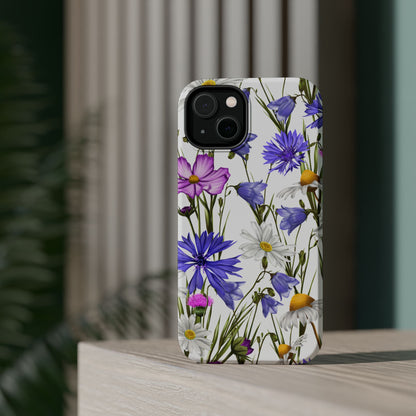 Wildflower Meadow MagSafe Case – Purple, Blue, and White Floral Design