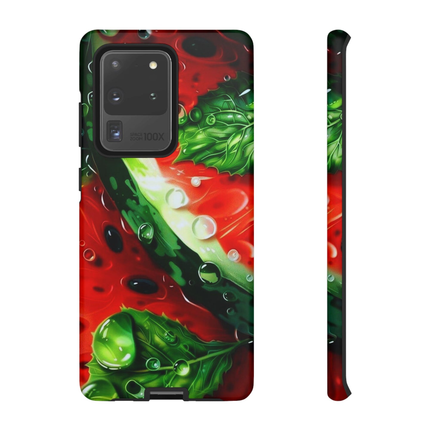 Juicy Watermelon & Mint Samsung Galaxy Case – Tough Dual-Layer, Vibrant Summer Design