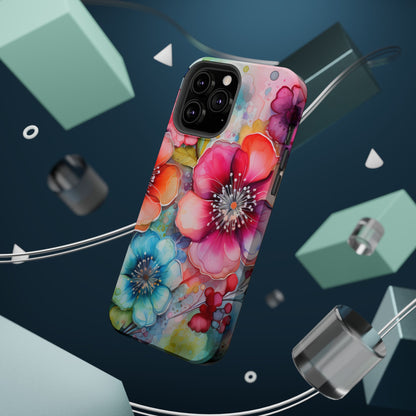 Vibrant Watercolor Floral Garden - MagSafe iPhone Series Case