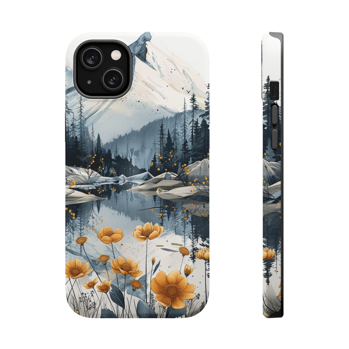 Silver Alpine Wildflower iPhone Case