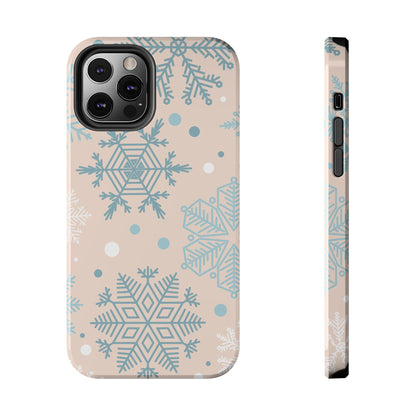 Winter Snowflakes iPhone Case – Shockproof, Smooth Matte Finish, Dual-Layer Protection