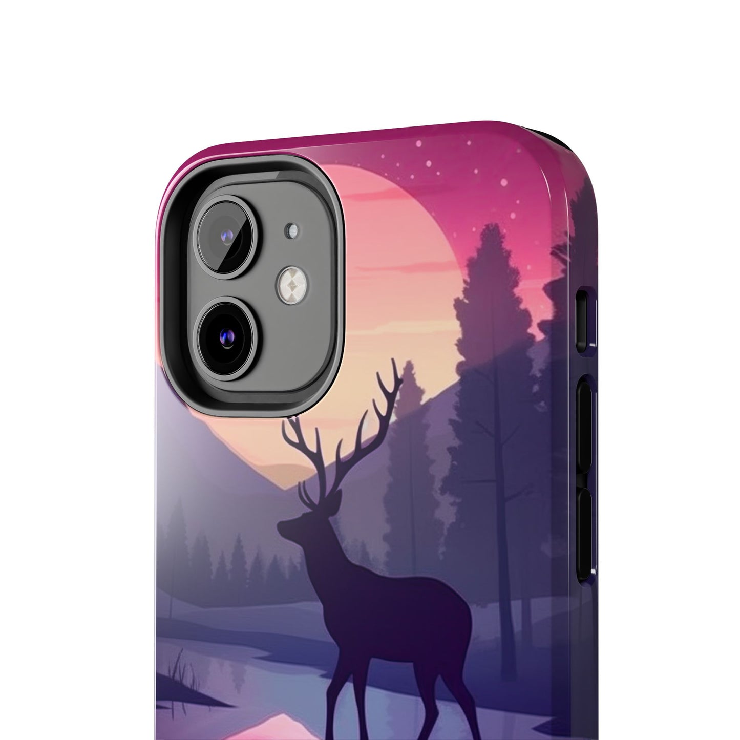 Twilight Elegance: Stag Reflection – iPhone Case