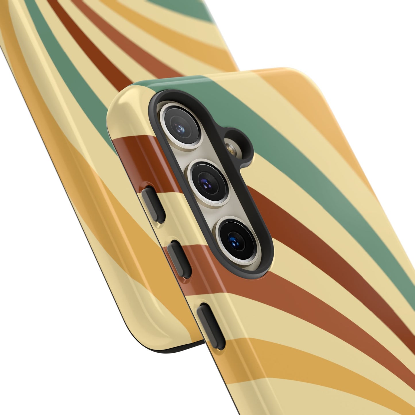 Earthy Retro Swirl Samsung Galaxy Case – Dual-Layer Protection with 70s-Inspired Earth Tones