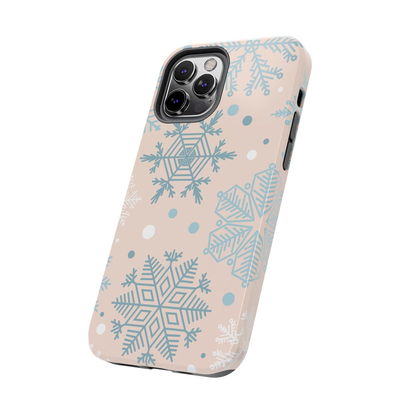 Winter Snowflakes iPhone Case – Shockproof, Smooth Matte Finish, Dual-Layer Protection